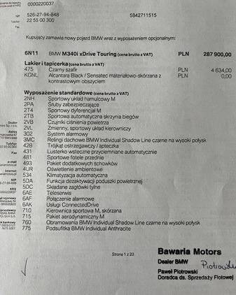 BMW Seria 3 cena 165000 przebieg: 148000, rok produkcji 2020 z Gdańsk małe 106